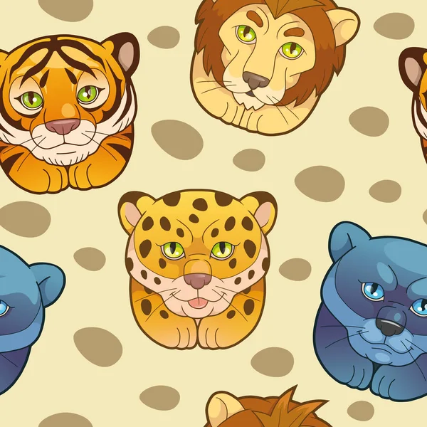 cartoon pattern wild cats
