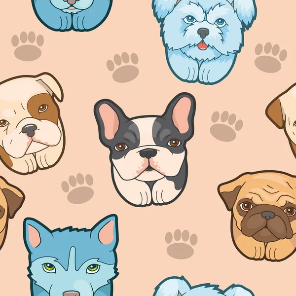 cartoon pattern cute dogs