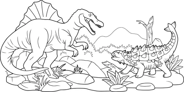 スピノサウルスストックベクター ロイヤリティフリースピノサウルスイラスト Depositphotos