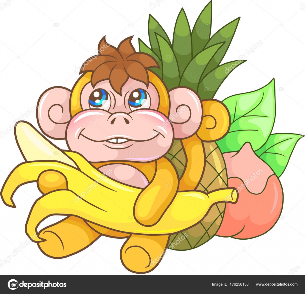 すべての動物の画像 50 素晴らしいかわいい バナナ 猿 イラスト