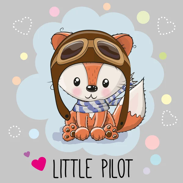 Cute cartoon fox — Stockvector