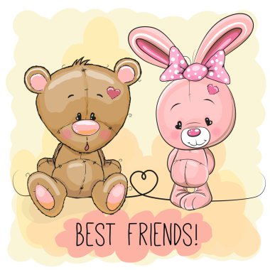 Sevimli ayı ve tavşan