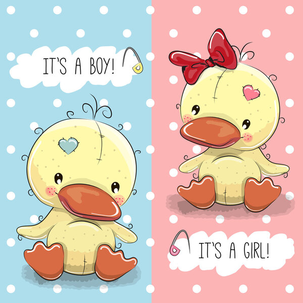 Ducks boy and girl