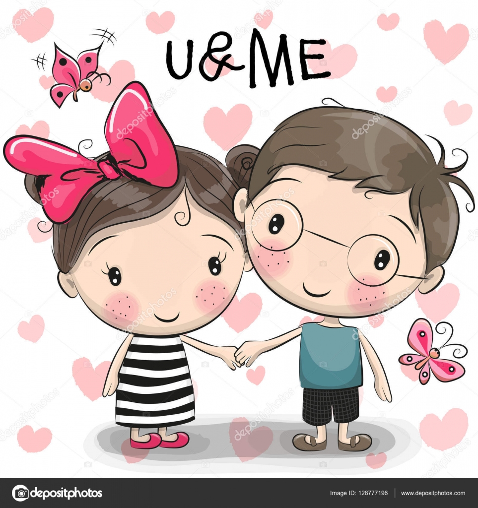 Cute Cartoon Boy And Girl Stock Vector Image By C Reginast777