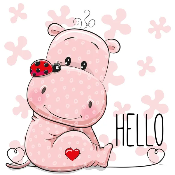 sevimli çizgi hipopotam