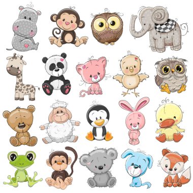 Set of Cute Animals clipart