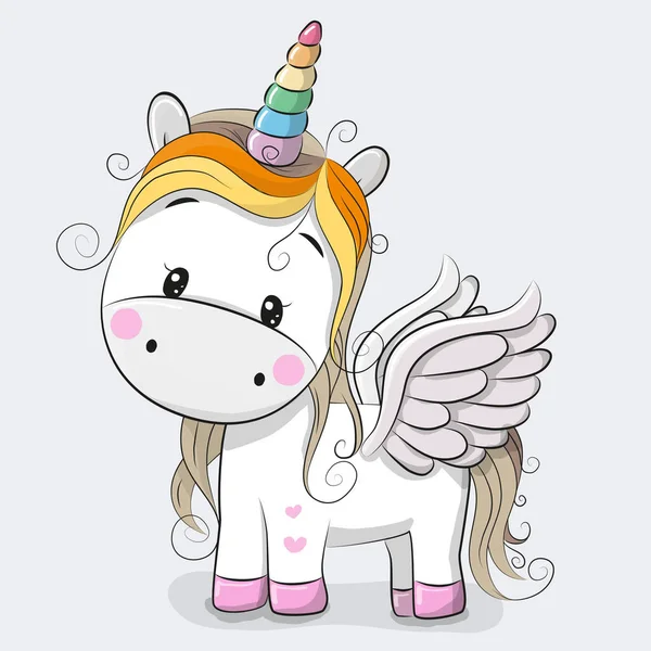 Mignon dessin animé licorne — Image vectorielle