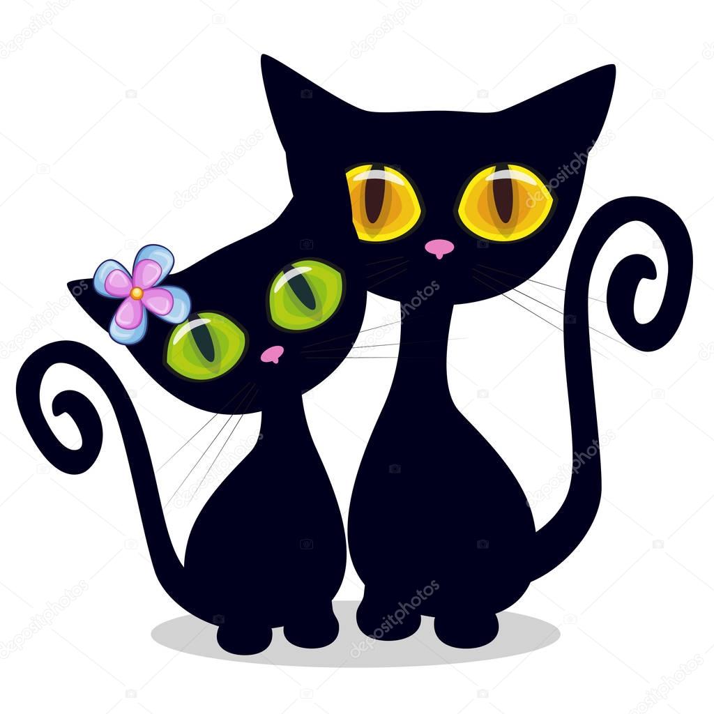 Two Black kittens