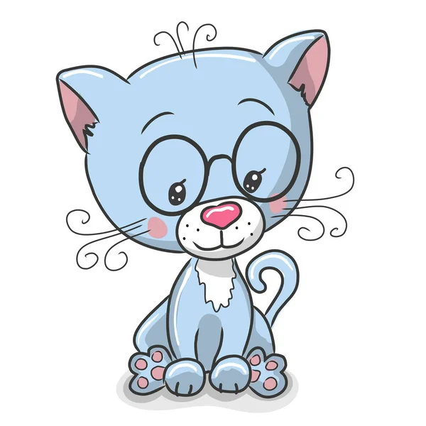 Cute Drawing Kitten — Stock Vector