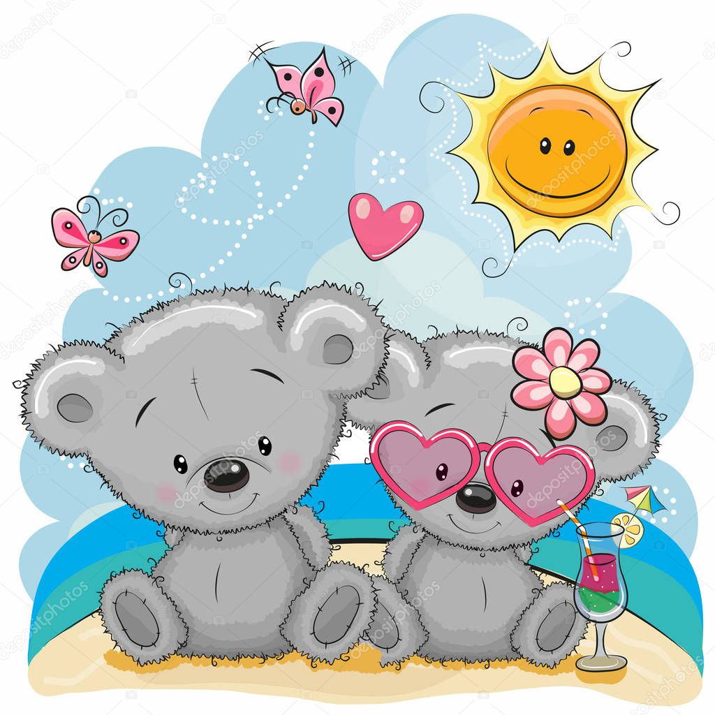 Two Bears on the beach