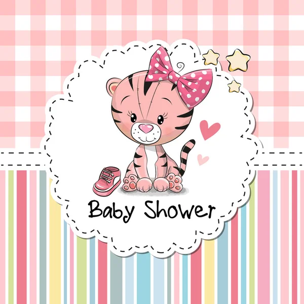 Baby-Dusche-Grußkarte — Stockvektor