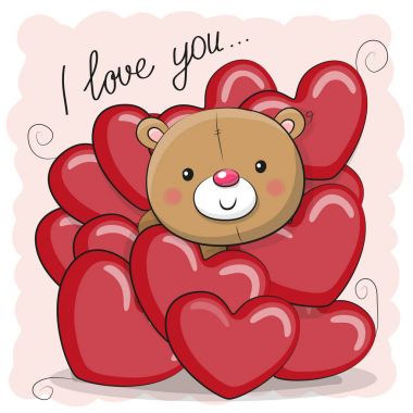 Sevimli ayıcık Hearts