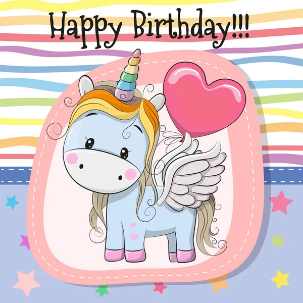 Balon olan sevimli çizgi film at