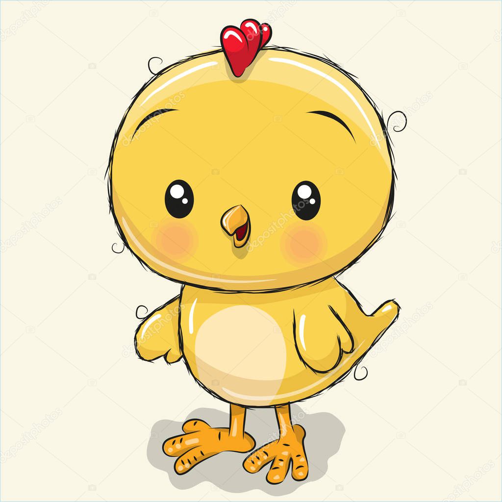 Cute Chicken isolated on a white background