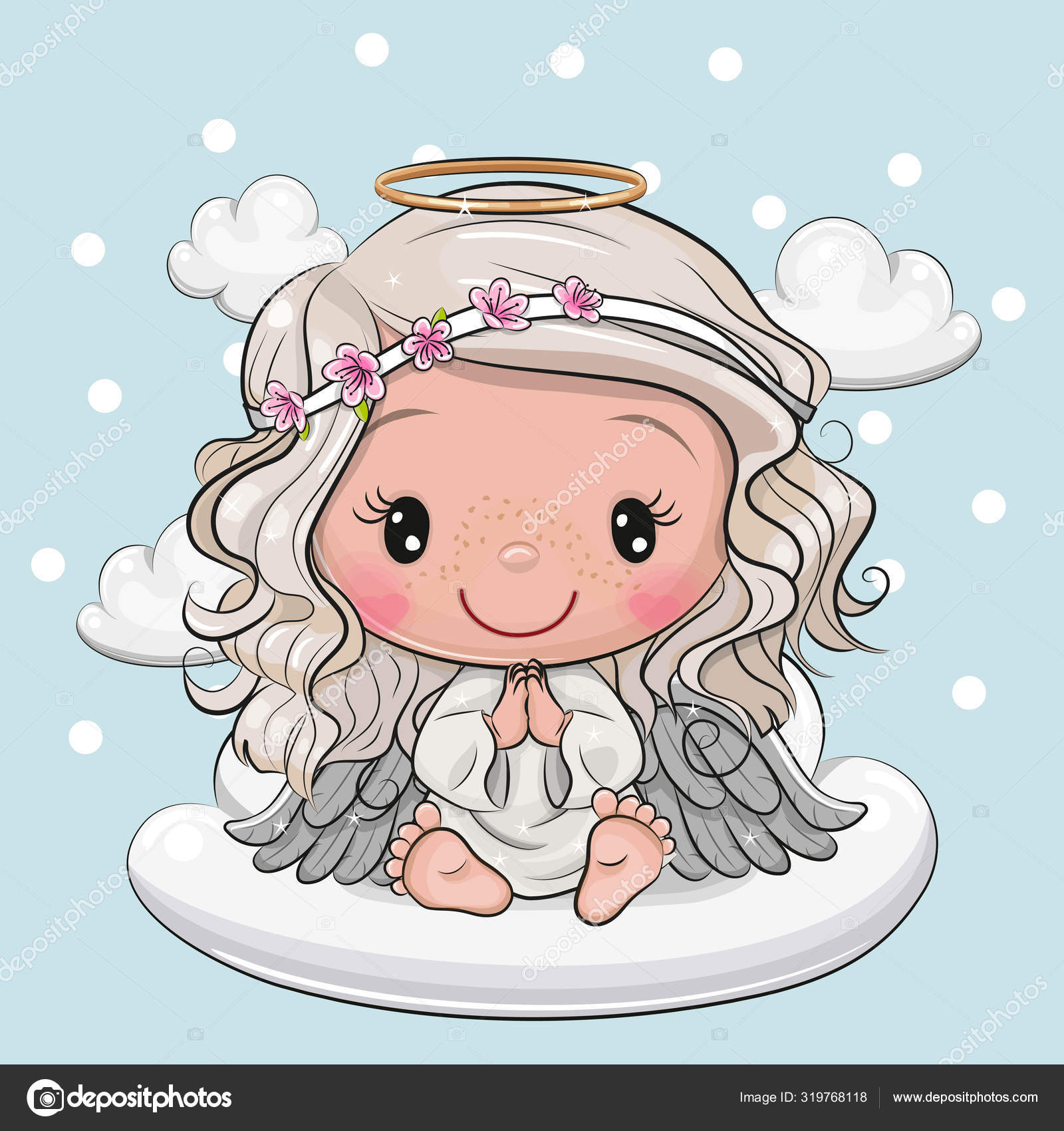 Cartoon Christmas angel is sitting on a cloud Stock Vector Image by ©Reginast777 #319768118 Cartoon Christmas angel is sitting on a cloud Stock Vector Image by ©Reginast777 #319768118
