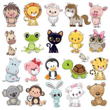 Set of Cute Animals  clipart