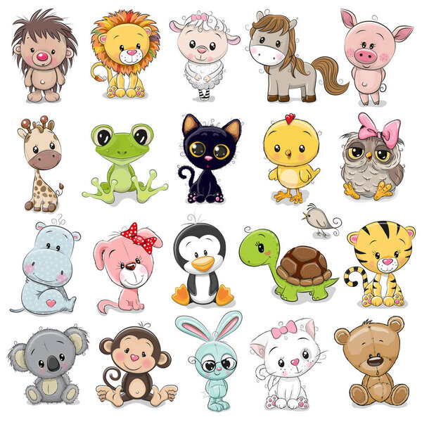 Set of Cute Animals 