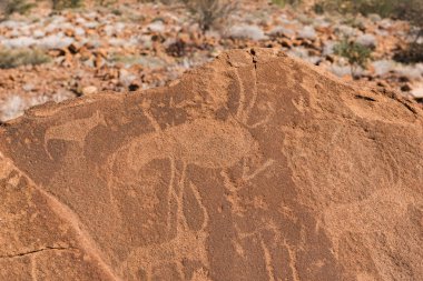 Namibya ülkesindeki Twyfelfontein