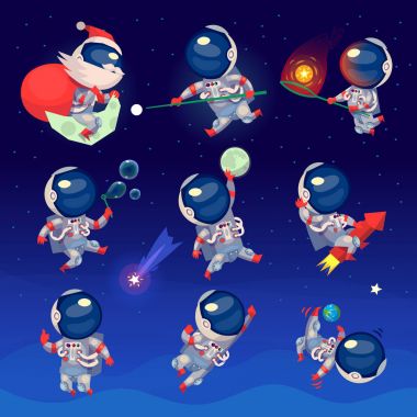 Şirin astronotlar uzayda kümesi