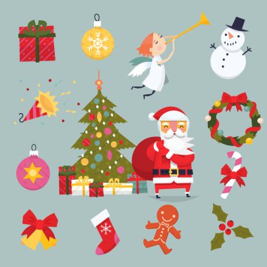 Noel için öğeleri kümesi