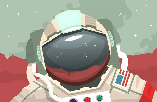 Astronaut in outer space — Stock Vector