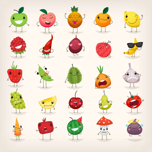 Emoji di frutta e verdura — Vettoriale Stock