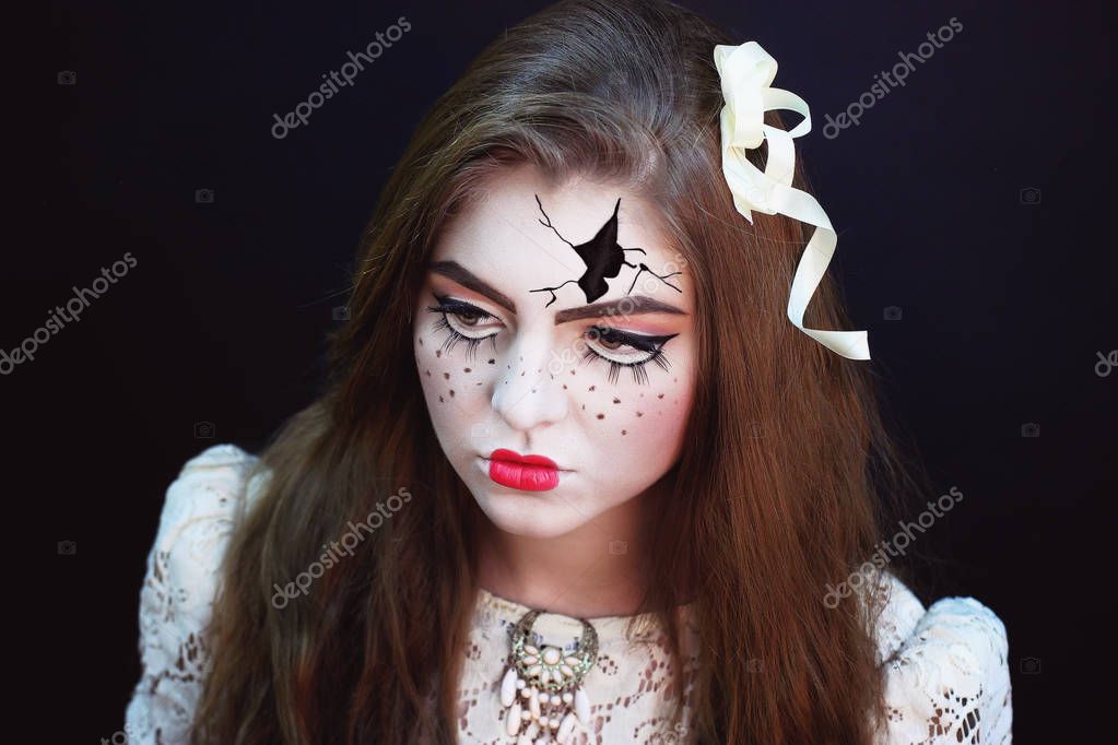 Trucco Costume Carnevale Bambola Assassina Trucco Vestito Di