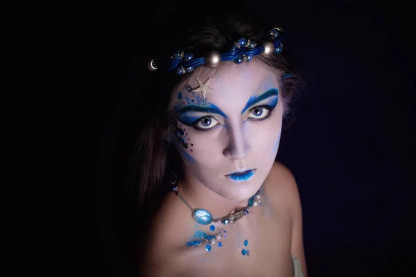 Sirena ojos azules — Foto de Stock