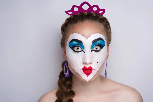 La reina de los corazones arte maquillaje — Foto de Stock