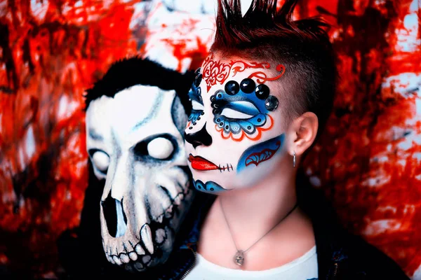 Halloween sztuki makijażu — Zdjęcie stockowe