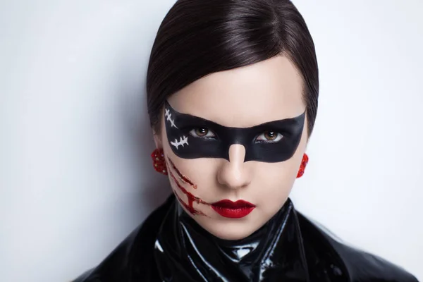 Cat woman mask — Stock Photo, Image