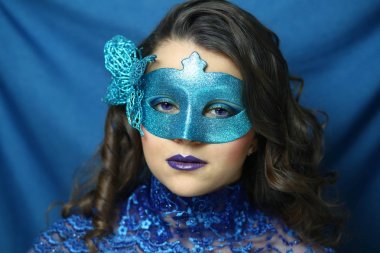 Blue mask beauty