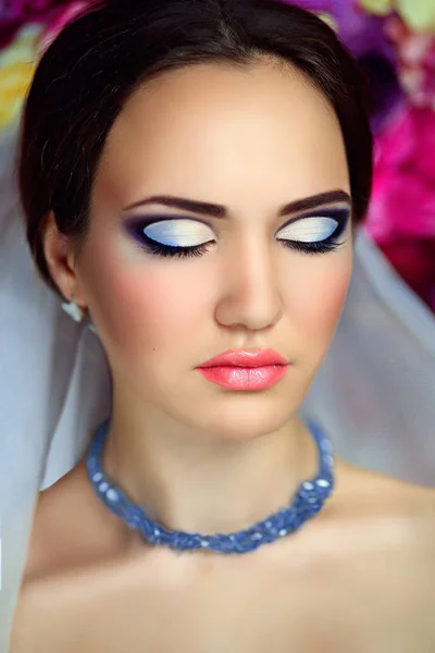 Estilo mulher maquiagem — Fotografia de Stock