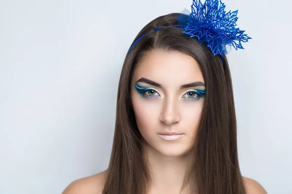 Azul maquillaje — Foto de Stock