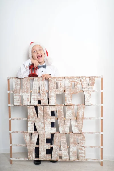 Nowy rok chłopiec — Zdjęcie stockowe