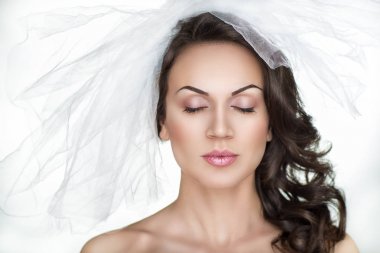 Güzel gelin düğün için hazırlamak