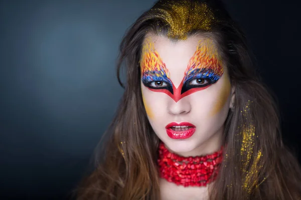 Flamme art maquillage — Photo