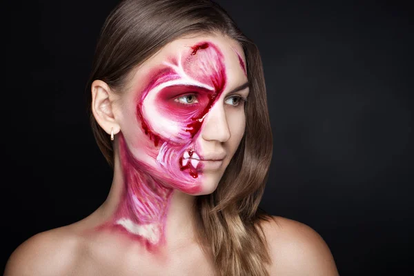 Viande Halloween maquillage — Photo