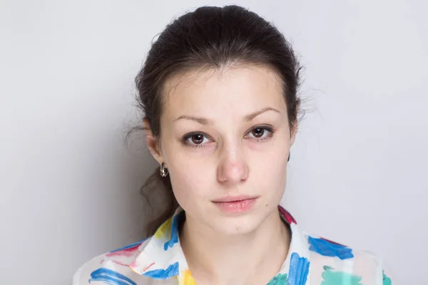 Mujer no maquillaje — Foto de Stock