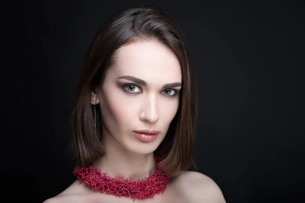 Vörös nő nyaklánc — Stock Fotó
