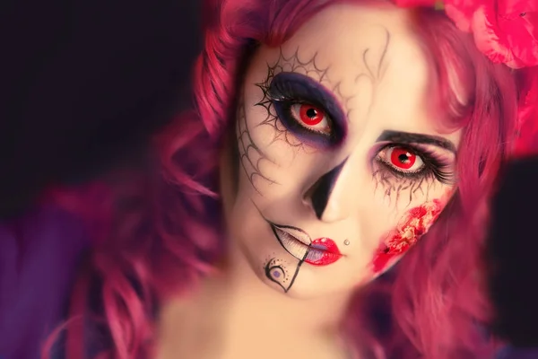 Halloweenowy makijaż — Zdjęcie stockowe