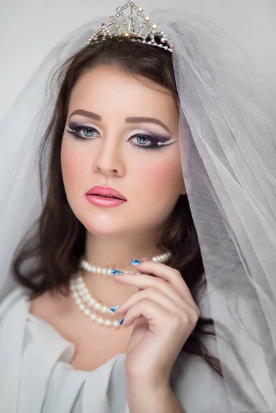 Свадебный макияж — стоковое фото