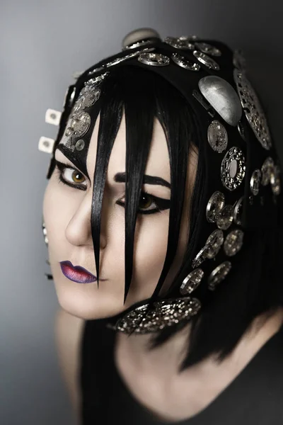 Creative Makeup for Crazy Halloween Party Stock Image - Image of hobby,  machine: 130616583