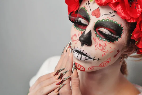 Hallloween kunst make-up — Stockfoto