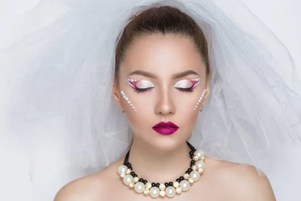 Maquillaje de novia perfecta — Foto de Stock