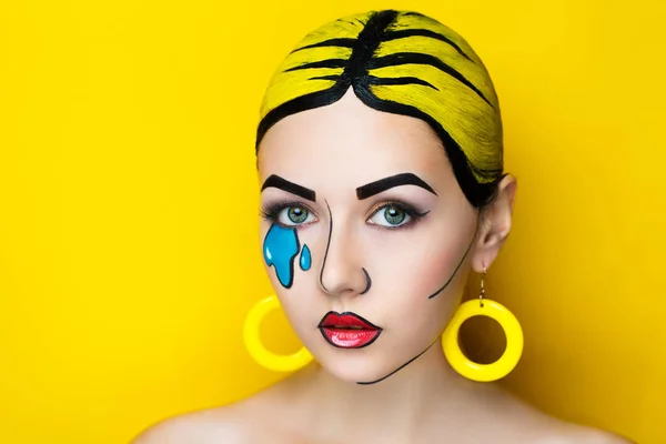 Pop art make up — Fotografie, imagine de stoc