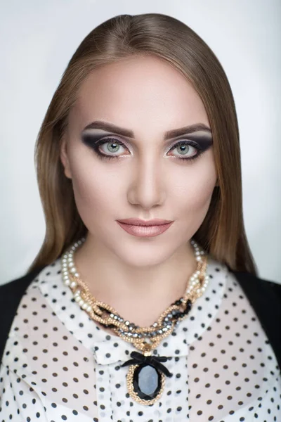 Stil kvinna makeup — Stockfoto