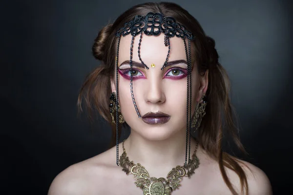 Belle sirène art maquillage — Photo