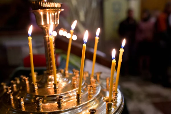 Candles in the church — Stock Photo, Image