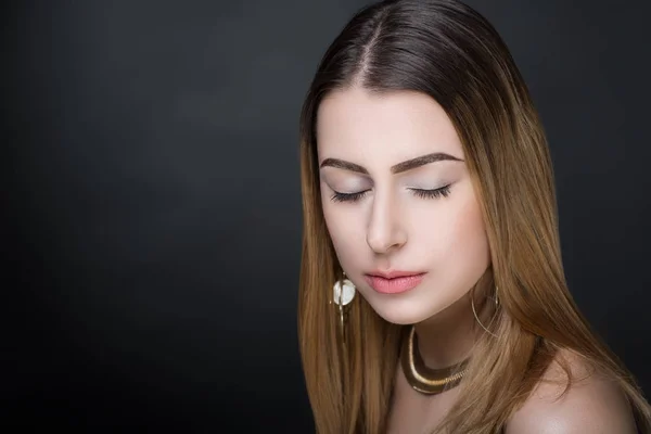 Mujer accesorios de oro — Foto de Stock